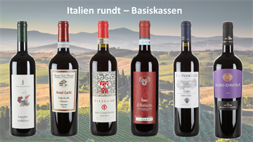 Italien rundt Basiskassen rød
